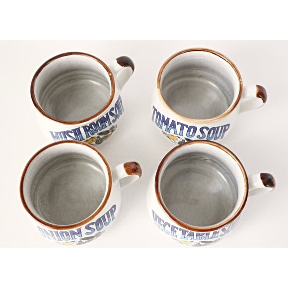 Vintage Festival Chunky Soup Bowls Retro Vegetable Mushroom Tomato Onion Korea - Picture 6 of 9